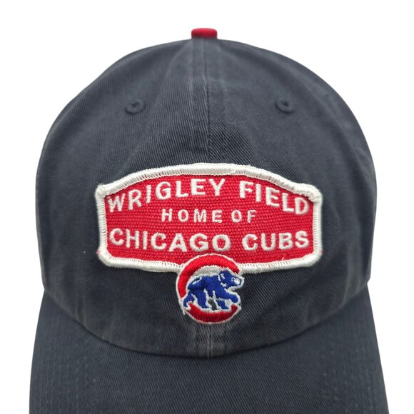 47 Brand Wrigley Field Chicago Cubs Patch Strapback Cap Trucker MLB Baseball Hat - Picture 7 of 14